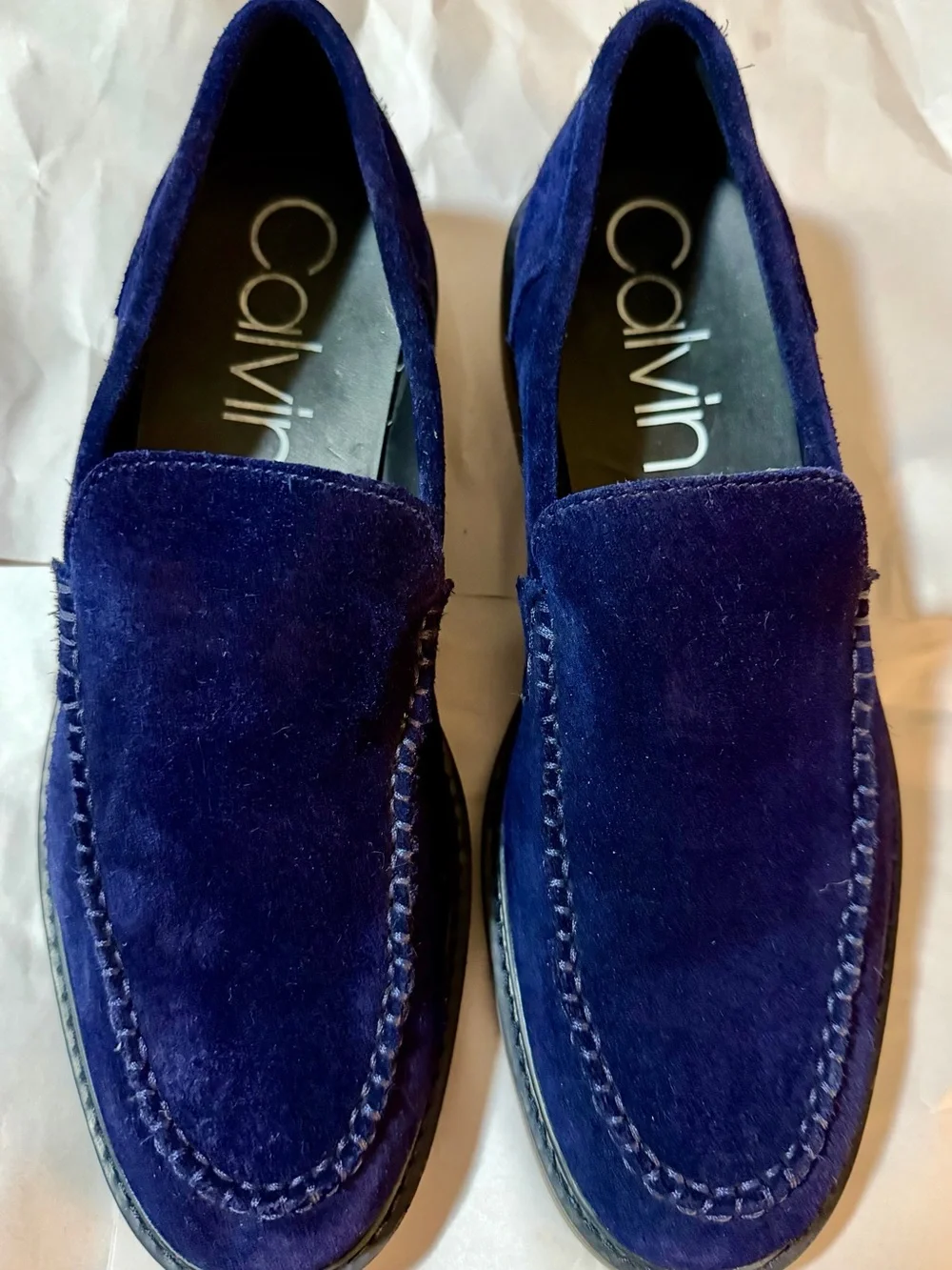 Calvin Klein Men’s ‘Vance’ Navy Suede Loafers